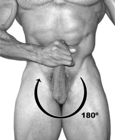Rotazione del pene per aumentarlo