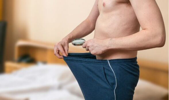 Un uomo che vuole aumentare un membro di Pomp